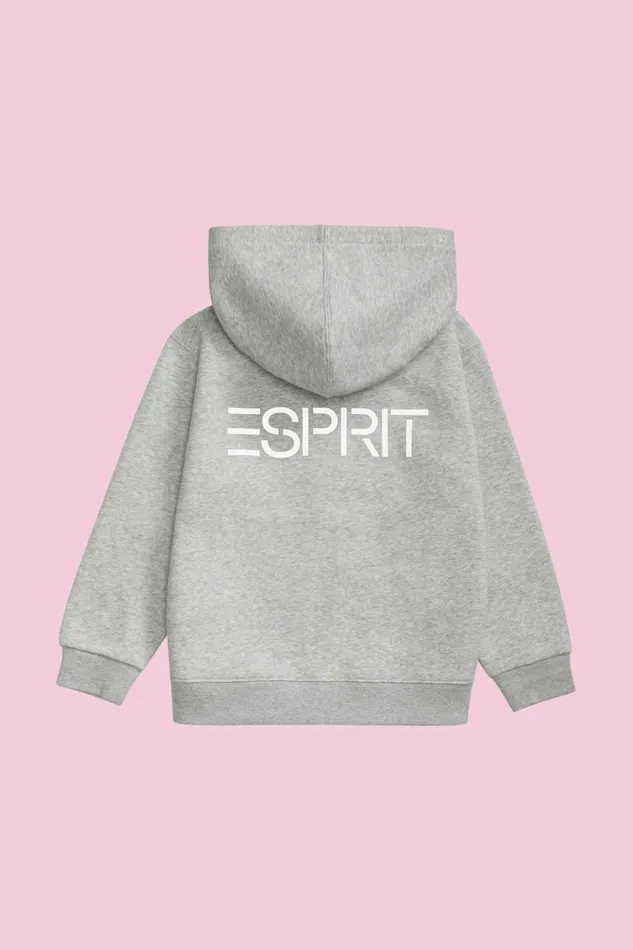 Sweatshirts Kids Esprit Logo Zip Up Hoodie Light Grey