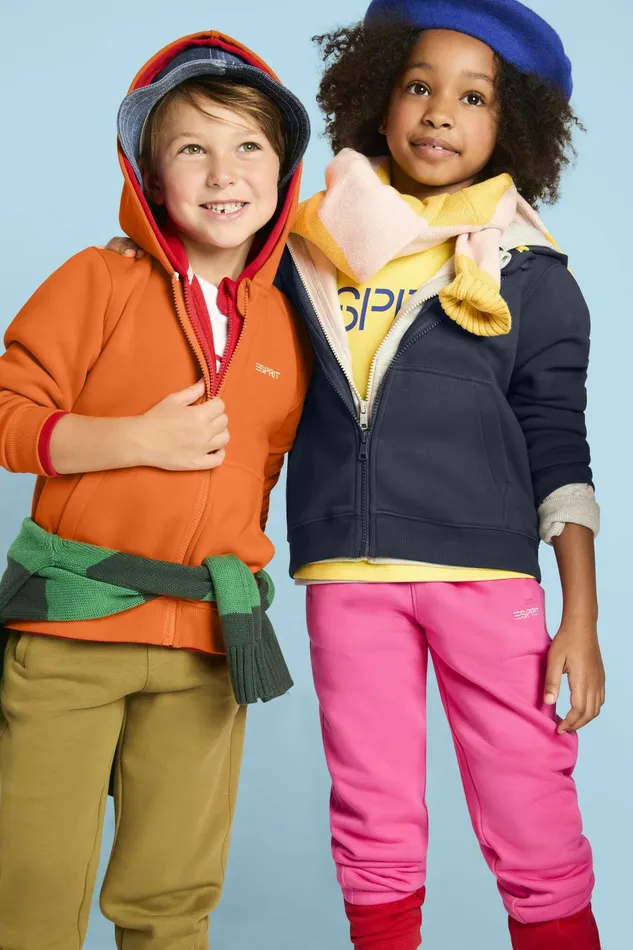 Sweatshirts Kids Esprit Logo Zip Up Hoodie Red Orange