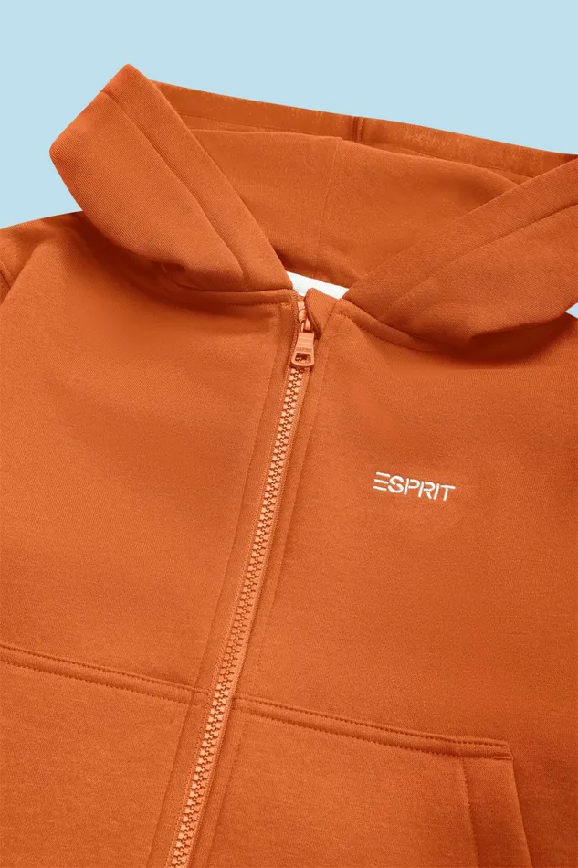 Sweatshirts Kids Esprit Logo Zip Up Hoodie Red Orange