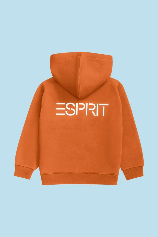 Sweatshirts Kids Esprit Logo Zip Up Hoodie Red Orange