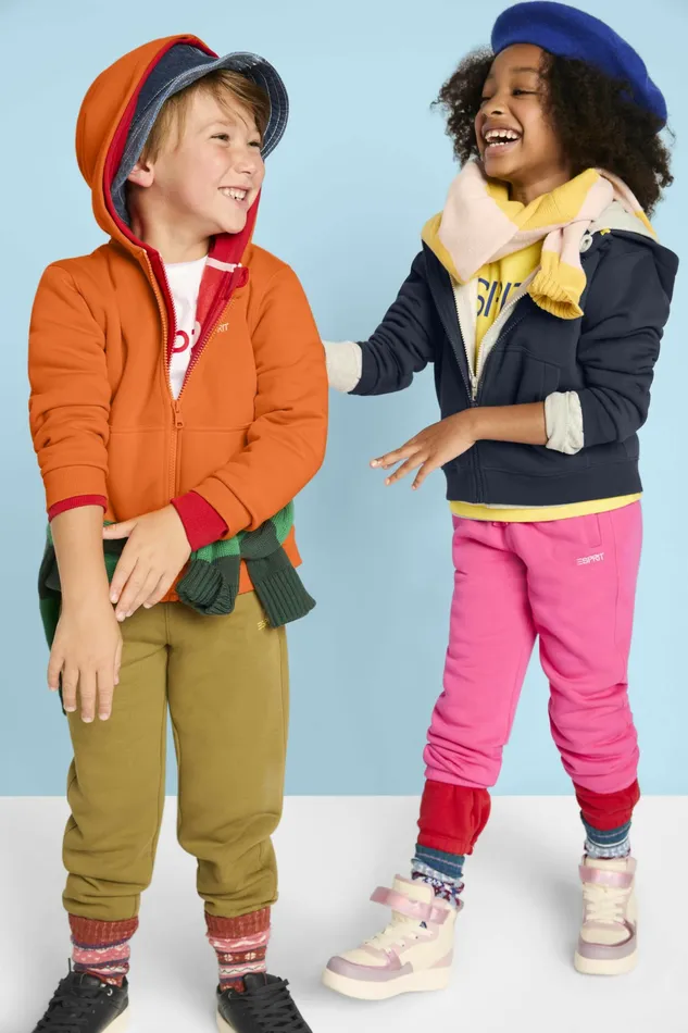 Sweatshirts Kids Esprit Logo Zip Up Hoodie Red Orange