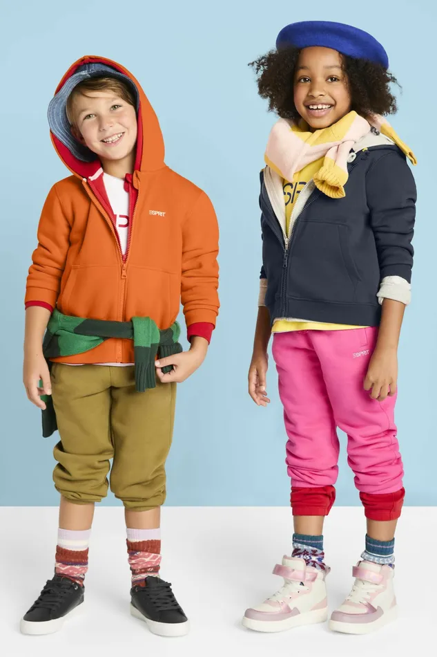 Sweatshirts Kids Esprit Logo Zip Up Hoodie Red Orange