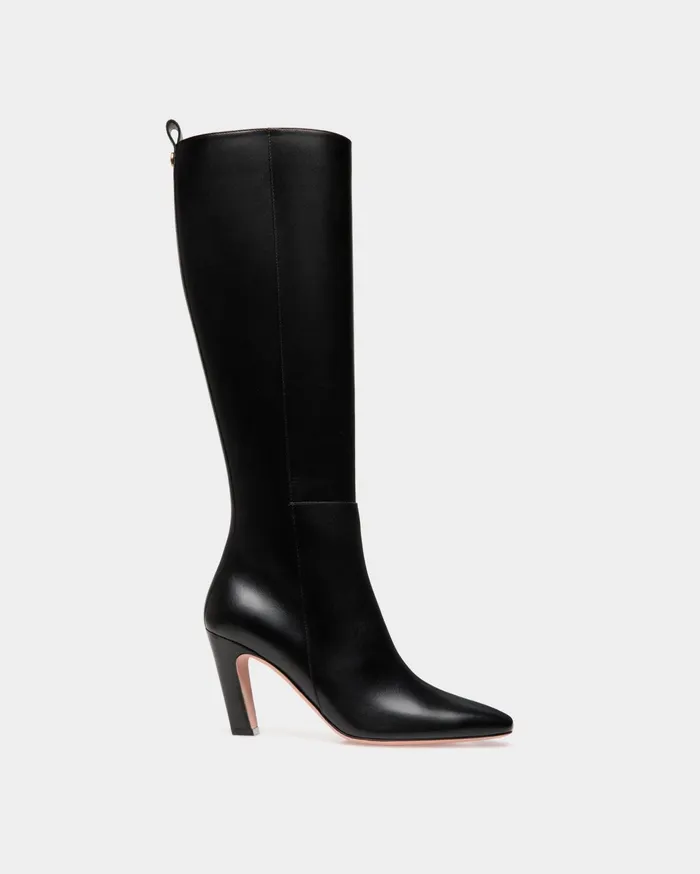 Sylt Boot In Black Leather Women Bally Boots and Ankle Boots