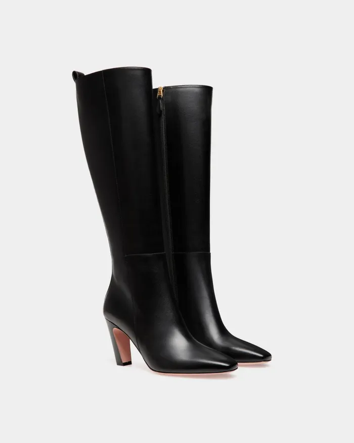 Sylt Boot In Black Leather Women Bally Boots and Ankle Boots