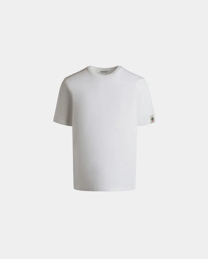 TShirt In White Cotton Men Bally Shirts and TShirts
