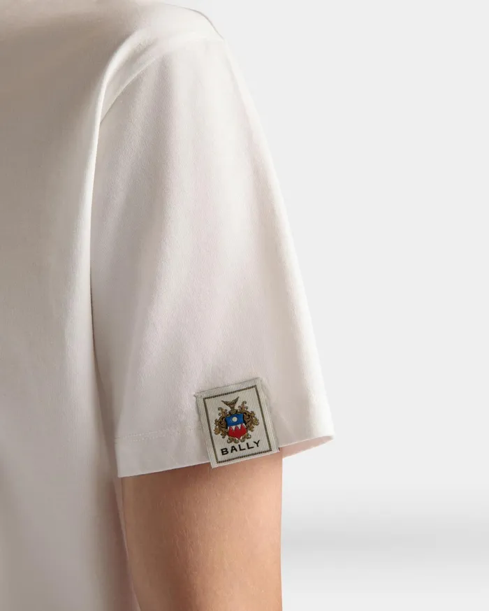 TShirt In White Cotton Men Bally Shirts and TShirts