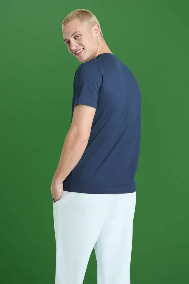 TShirts Polos Men Esprit Cotton Jersey Logo TShirt Ink 2