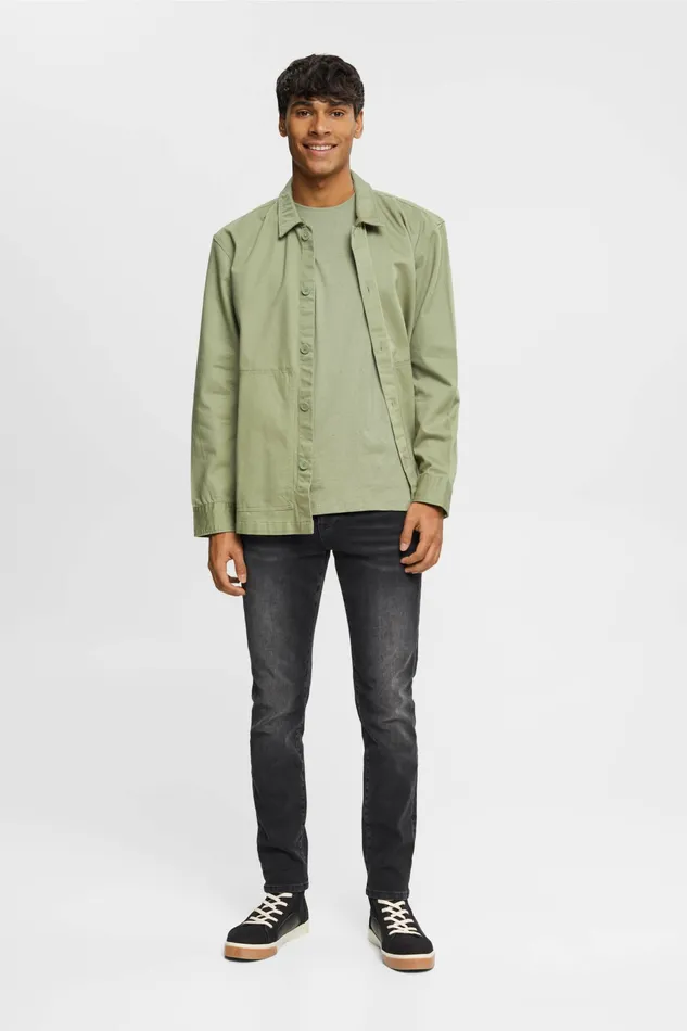 TShirts Polos Men Esprit Flecked Jersey TShirt Light Khaki