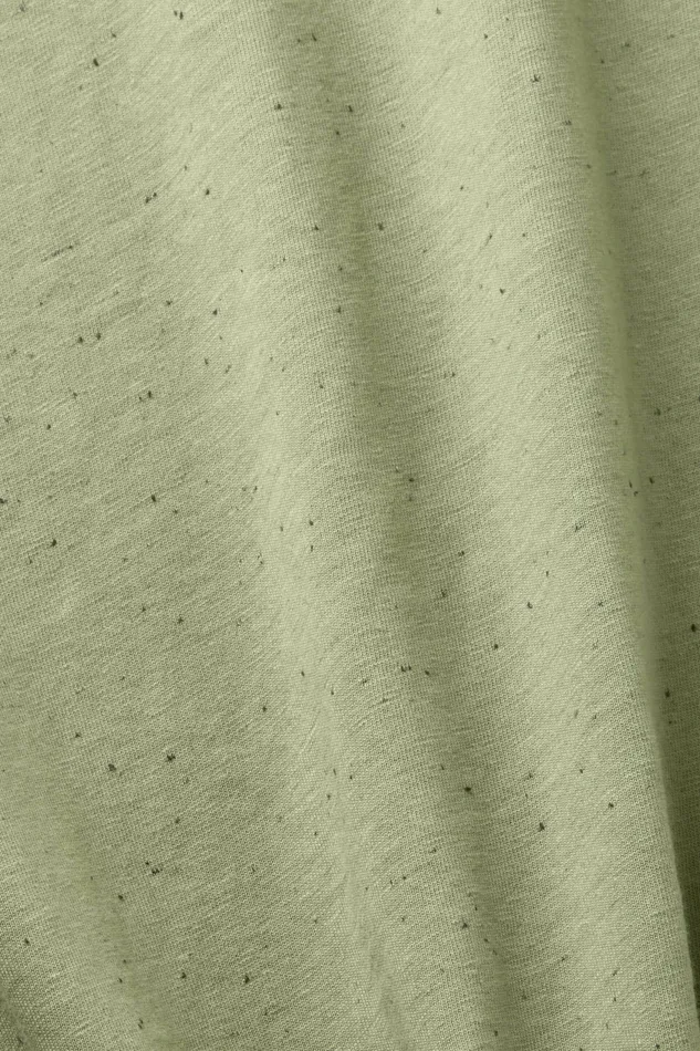 TShirts Polos Men Esprit Flecked Jersey TShirt Light Khaki