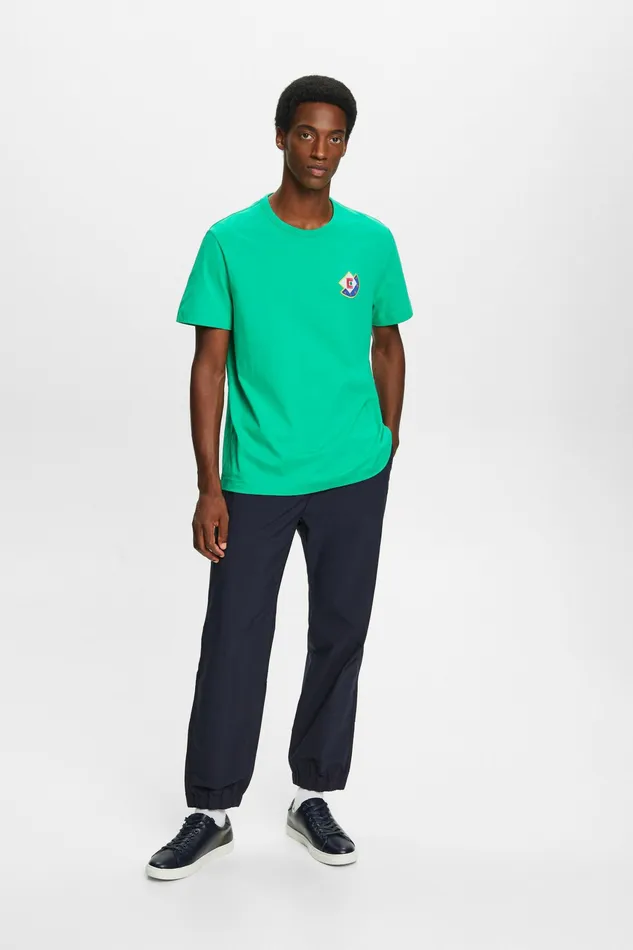 TShirts Polos Men Esprit Graphic Logo TShirt Green