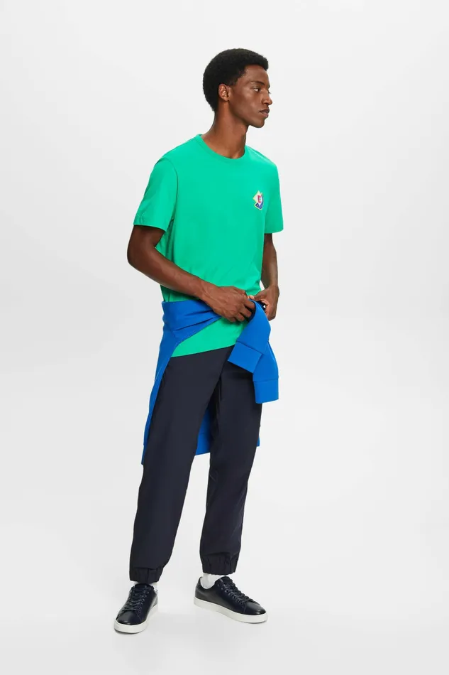 TShirts Polos Men Esprit Graphic Logo TShirt Green