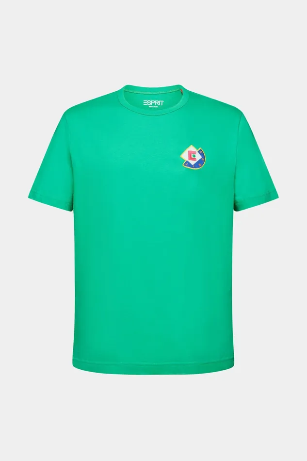 TShirts Polos Men Esprit Graphic Logo TShirt Green