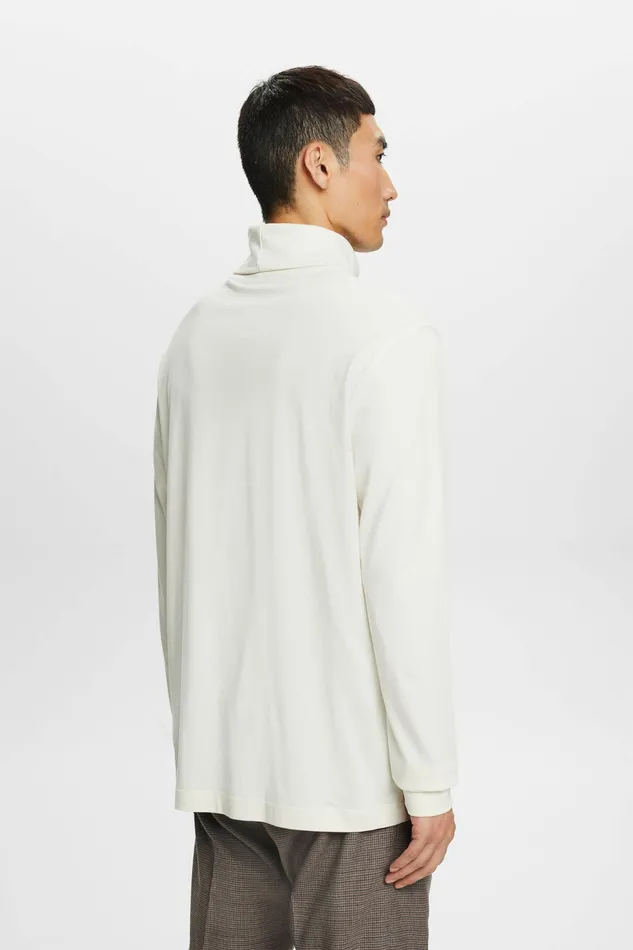 TShirts Polos Men Esprit LongSleeve Cotton Turtleneck Ice