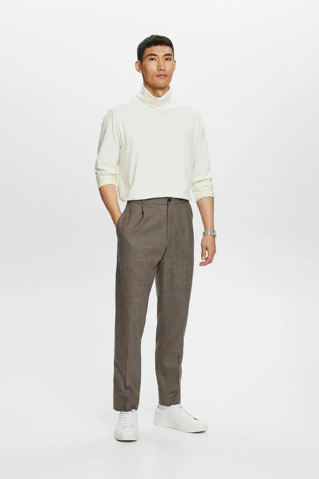 TShirts Polos Men Esprit LongSleeve Cotton Turtleneck Ice