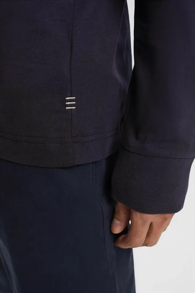 TShirts Polos Men Esprit LongSleeve Cotton Turtleneck Navy
