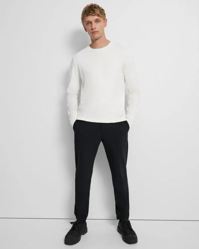Tshirts Polos Men Theory Essential LongSleeve Tee In Anemone Modal Jersey White Tshirts Polos Men Theory Essential LongSleeve Tee In Anemone Modal Jersey White