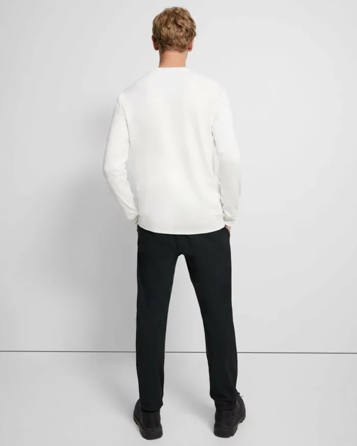 Tshirts Polos Men Theory Essential LongSleeve Tee In Anemone Modal Jersey White Tshirts Polos Men Theory Essential LongSleeve Tee In Anemone Modal Jersey White