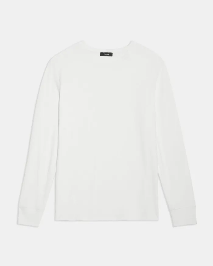 Tshirts Polos Men Theory Essential LongSleeve Tee In Anemone Modal Jersey White Tshirts Polos Men Theory Essential LongSleeve Tee In Anemone Modal Jersey White