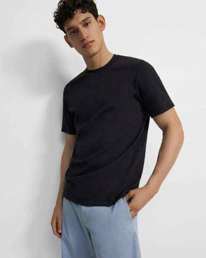 Tshirts Polos Men Theory Ryder Tee In Relay Jersey Black