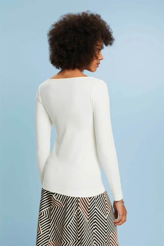TShirts Tops Women Esprit CutOut Top Off White