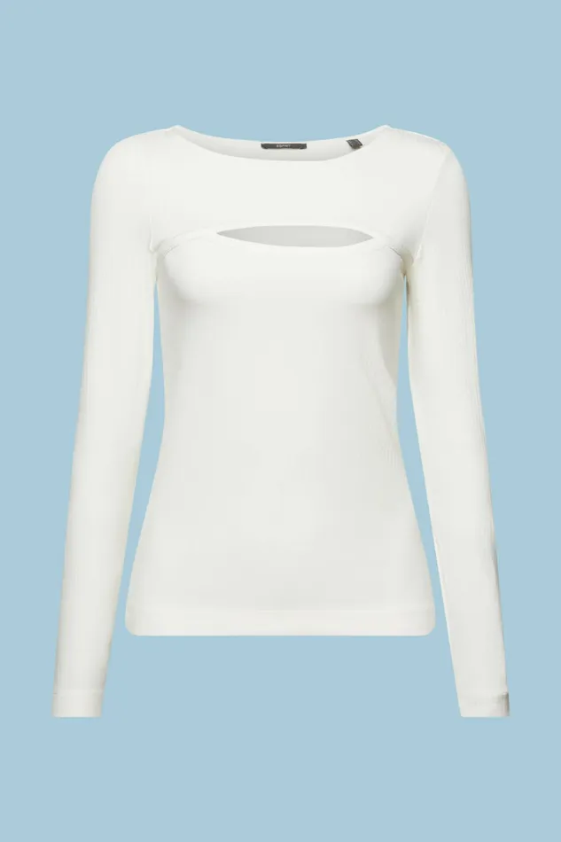 TShirts Tops Women Esprit CutOut Top Off White