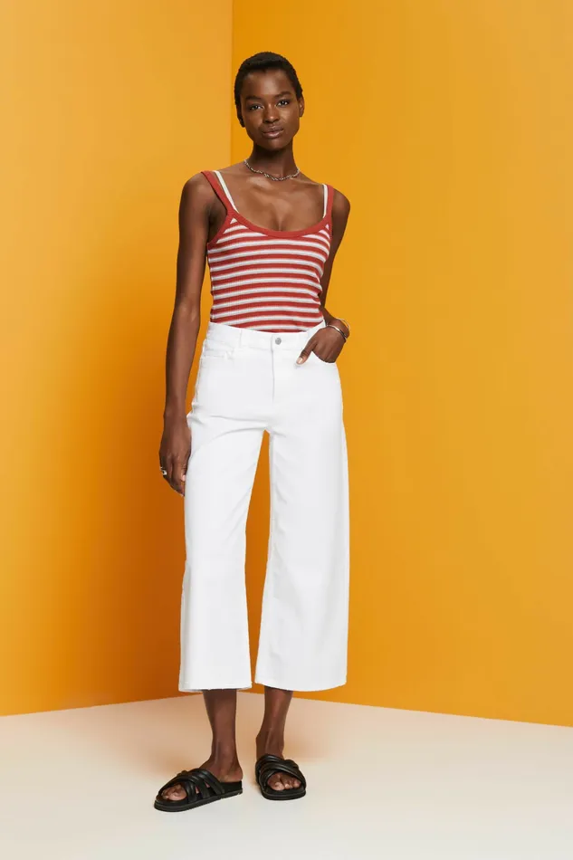 TShirts Tops Women Esprit Ribbed Tank Top Terracotta