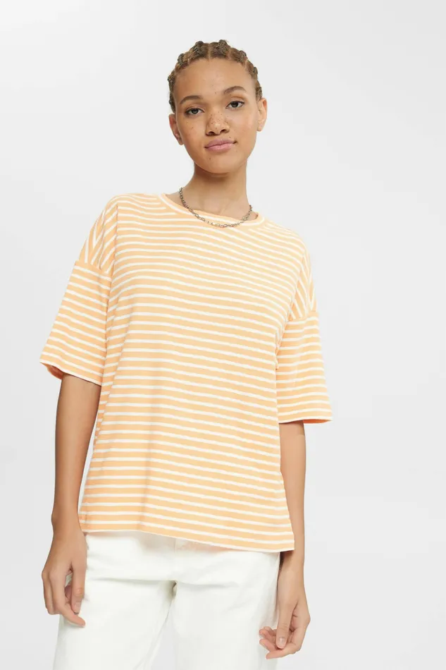 TShirts Tops Women Esprit Striped TShirt Peach