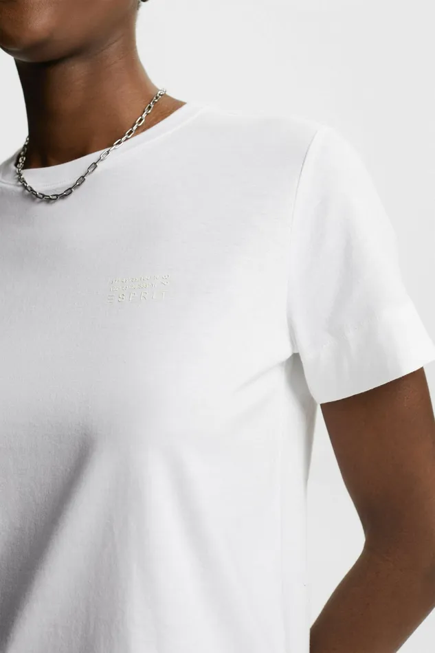 TShirts Tops Women Esprit TShirt With Chest Print White