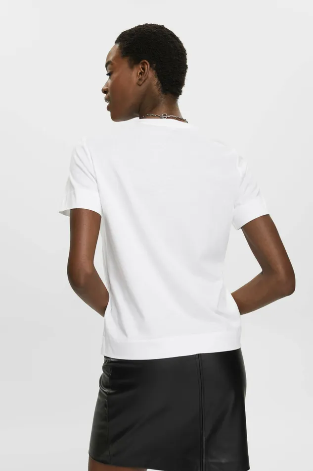 TShirts Tops Women Esprit TShirt With Chest Print White