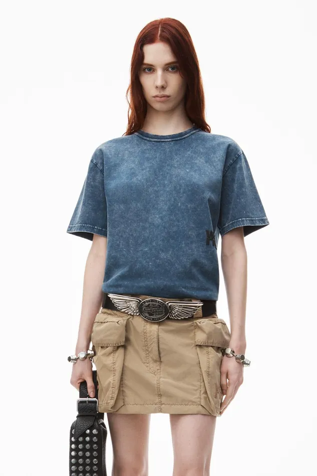 TShirts Women Alexander Wang Puff Logo Tee In Cotton Jersey
