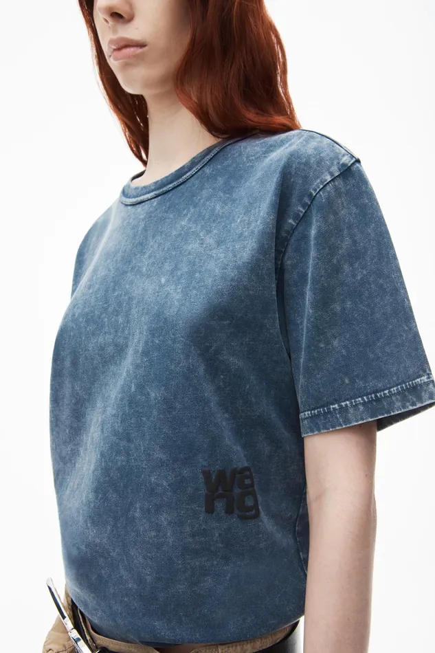 TShirts Women Alexander Wang Puff Logo Tee In Cotton Jersey