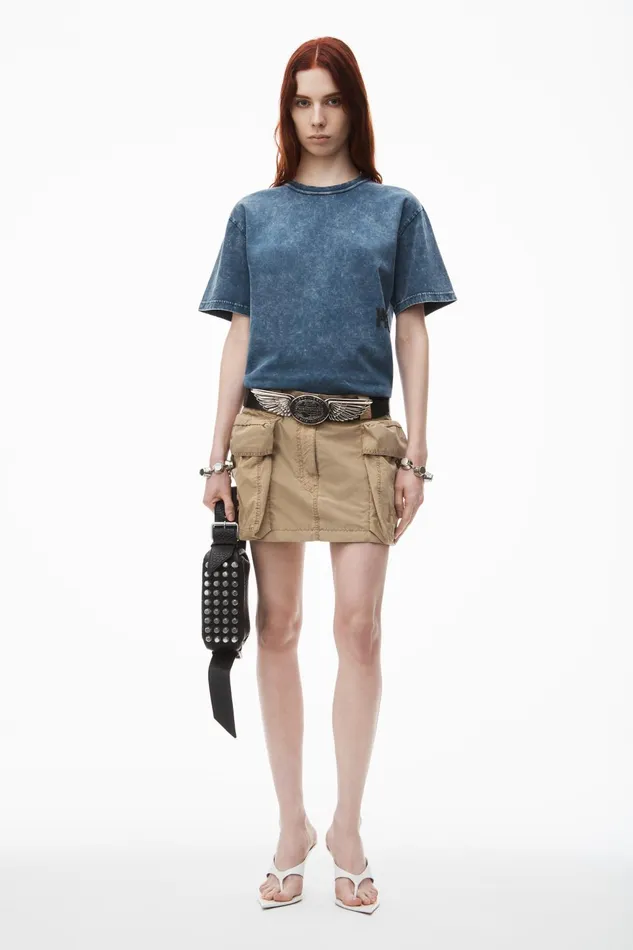 TShirts Women Alexander Wang Puff Logo Tee In Cotton Jersey