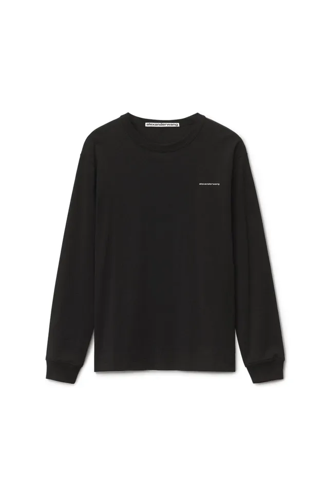 TShirts WomenMen Alexander Wang Long Sleeve Tee In High Twist Jersey