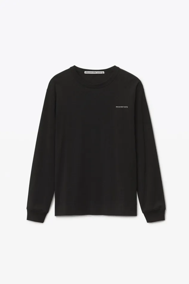 TShirts WomenMen Alexander Wang Long Sleeve Tee In High Twist Jersey