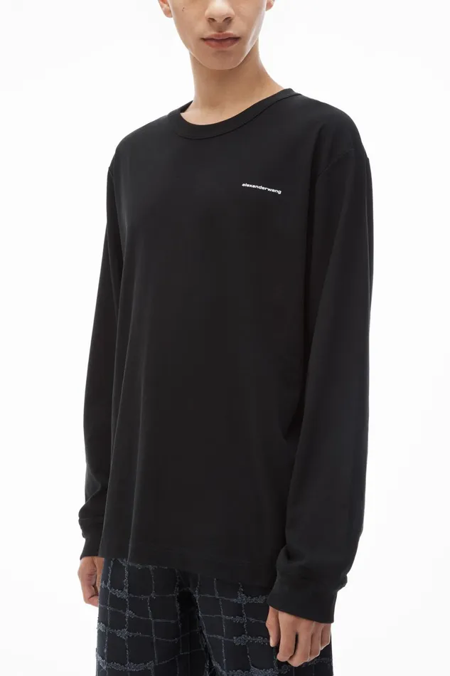 TShirts WomenMen Alexander Wang Long Sleeve Tee In High Twist Jersey