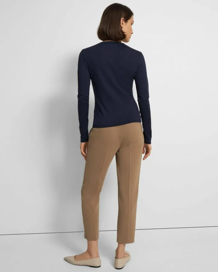 TShirts Women Theory Tiny LongSleeve Tee In Organic Cotton Marina TShirts Women Theory Tiny LongSleeve Tee In Organic Cotton Marina
