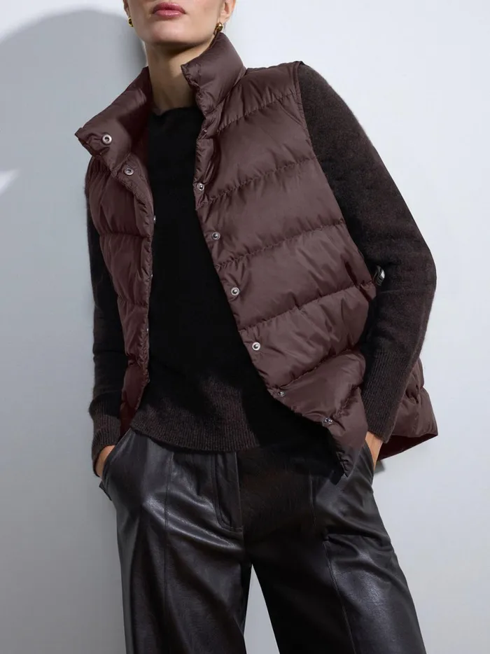 The Anders Down Vest Espresso Women Brochu Walker Jackets and Wraps