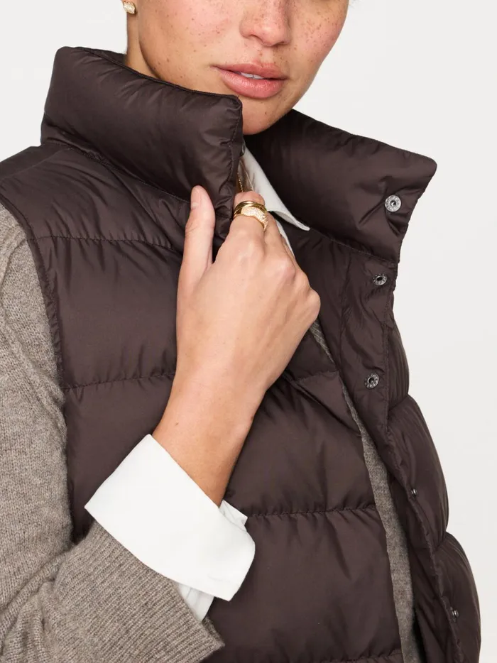 The Anders Down Vest Espresso Women Brochu Walker Jackets and Wraps