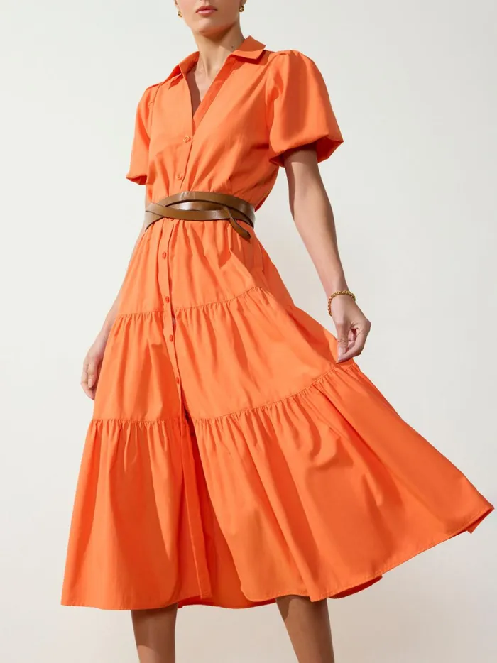 The Havana Dress Tangerine Women Brochu Walker Dresses
