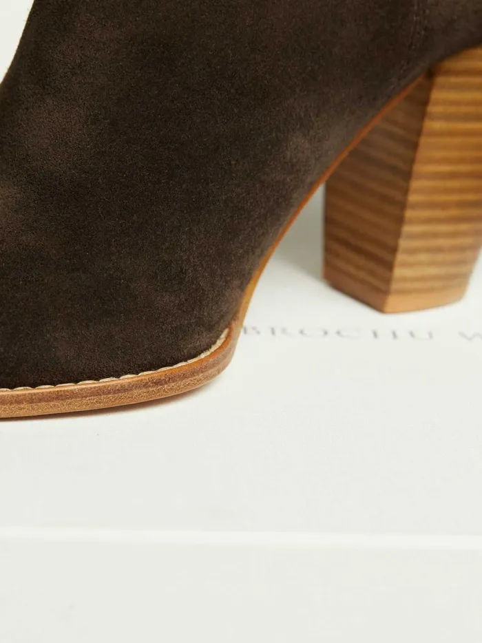 The Marfa Suede Ankle Boot Saddle Brown Women Brochu Walker Shoes