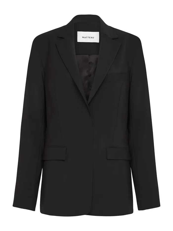 The UNDONE Jackets Women Matteau 8211 Black Relaxed Tailored Blazer