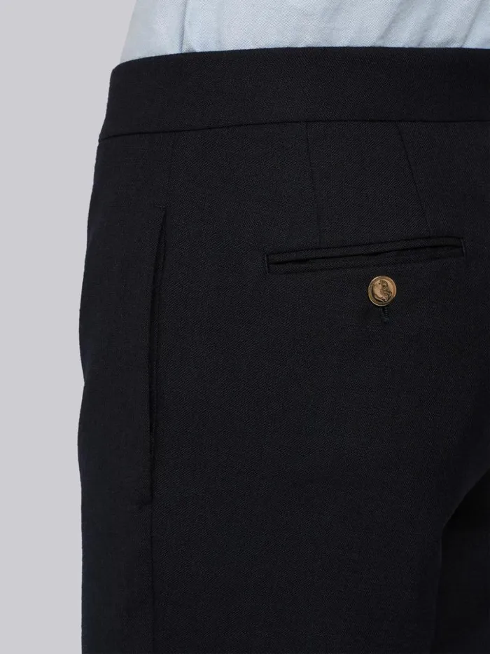 Thom Browne 2ply Wool Fresco Lowrise Skinny Trouser Navy Women Trousers