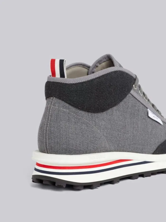 Thom Browne Canvas Rugby Trainer Medium Grey Men Sneakers