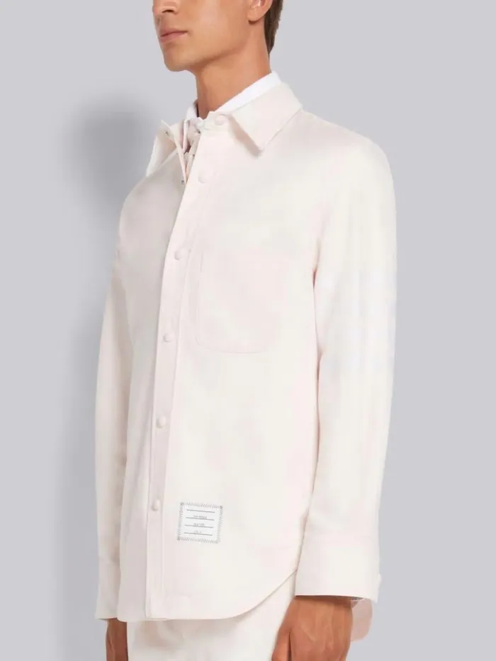 Thom Browne Cotton 4bar Shirt Jacket Light Pink Men Shirting