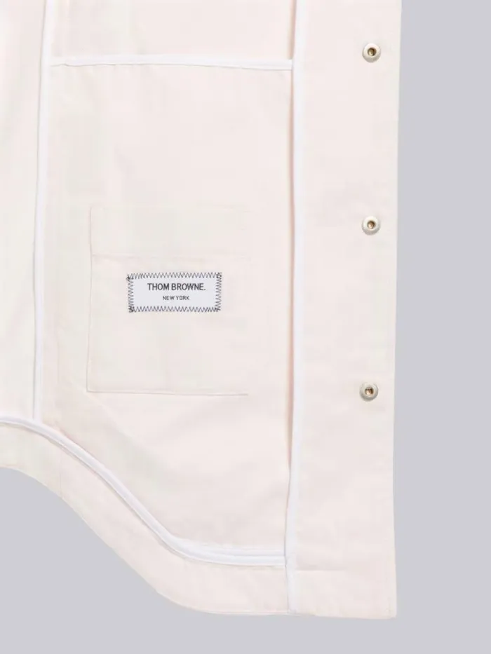 Thom Browne Cotton 4bar Shirt Jacket Light Pink Men Shirting
