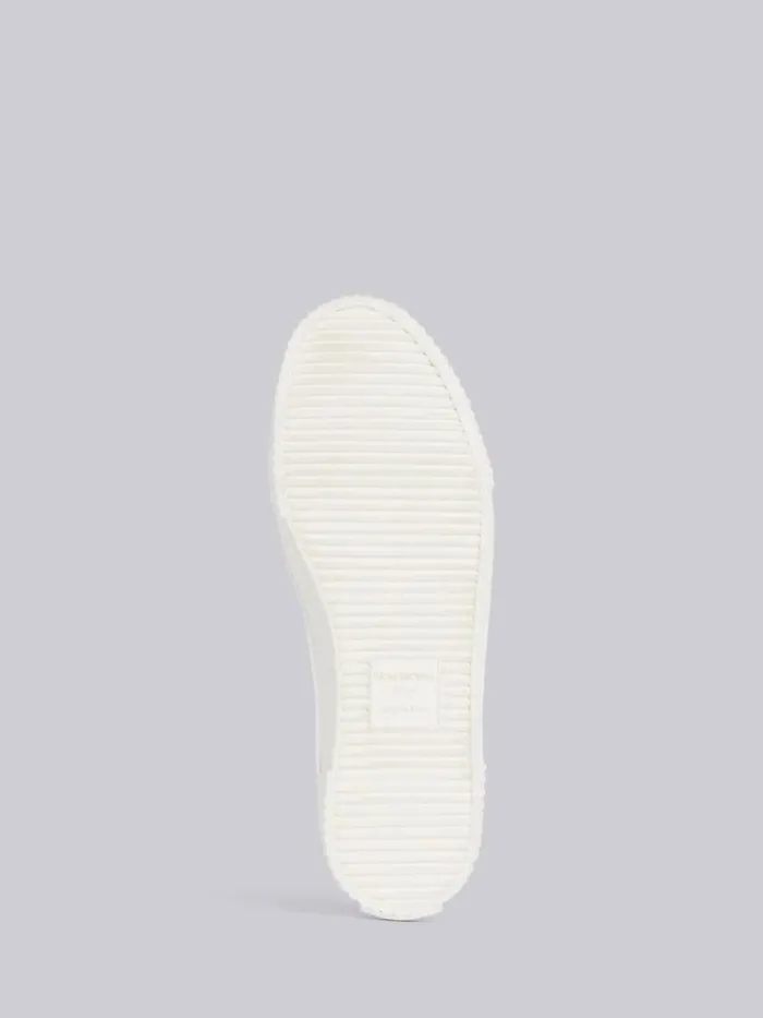 Thom Browne Cotton Canvas Slipon Heritage Trainer White Men Sneakers