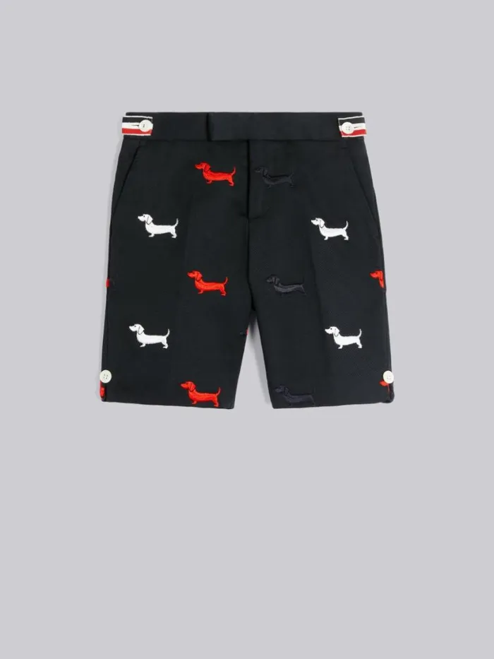 Thom Browne Cotton Twill Hector Half Drop Side Tab Short Navy GirlsBoys Skirts And Trousers Thom Browne Cotton Twill Hector Half Drop Side Tab Short Navy GirlsBoys Skirts And Trousers