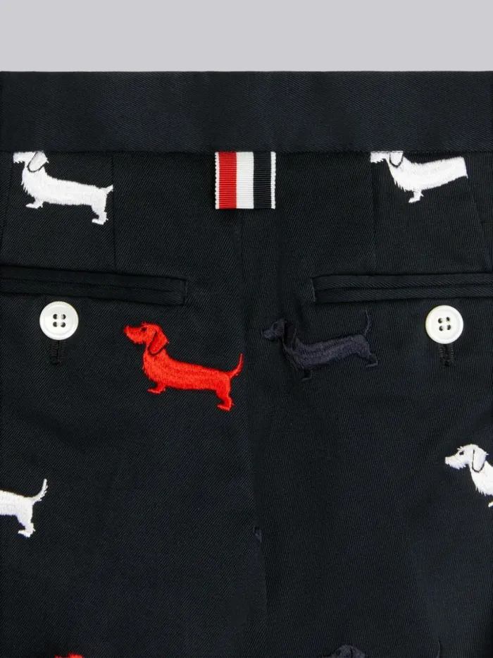 Thom Browne Cotton Twill Hector Half Drop Side Tab Short Navy GirlsBoys Skirts And Trousers