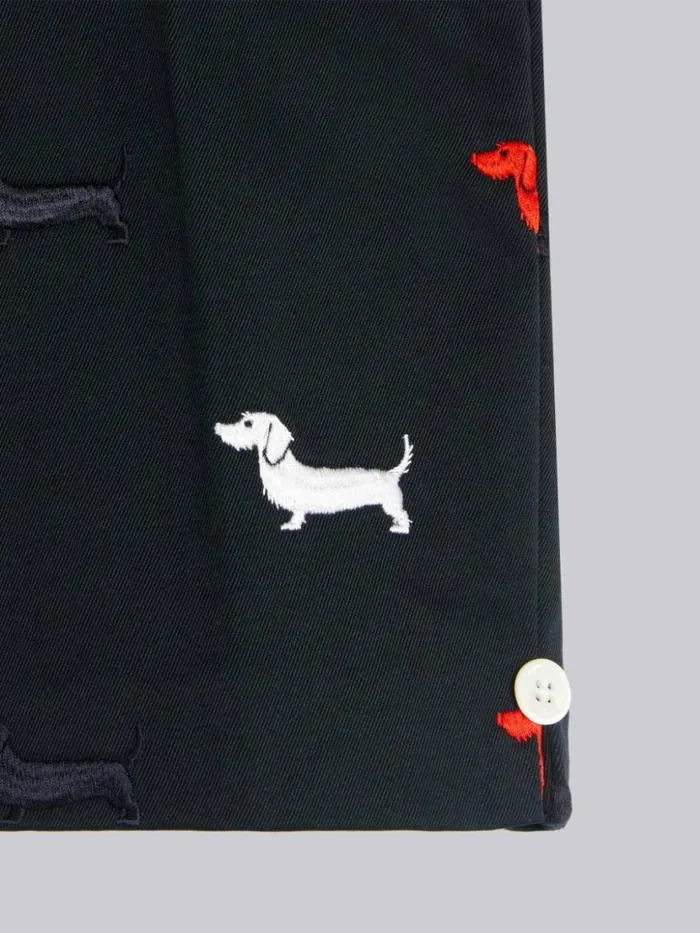 Thom Browne Cotton Twill Hector Half Drop Side Tab Short Navy GirlsBoys Skirts And Trousers