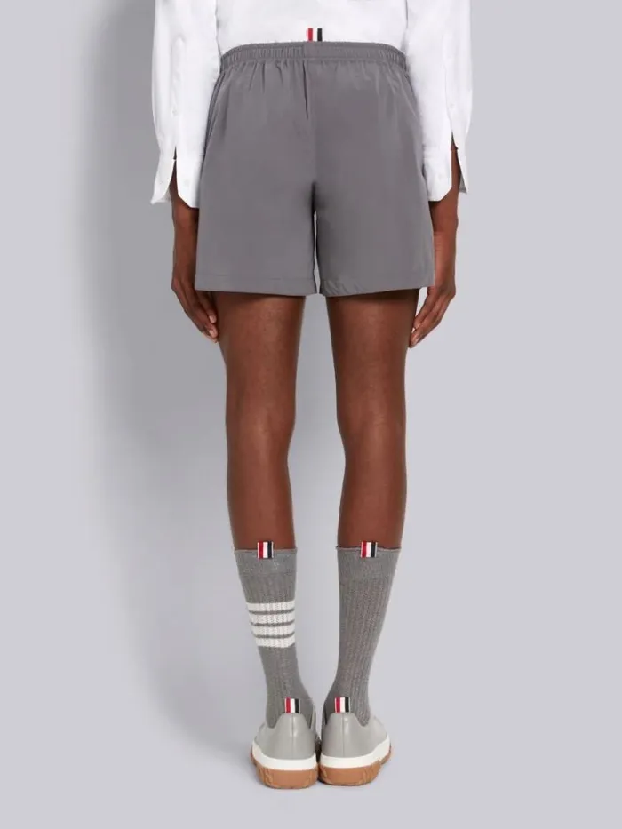 Thom Browne Elasticated Waistband Track Shorts Gray Men Trousers Thom Browne Elasticated Waistband Track Shorts Gray Men Trousers
